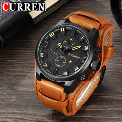 Buy 1 {Black brown} -> CURREN Luxury Casual Waterproof Sport Watch - ₦25,000