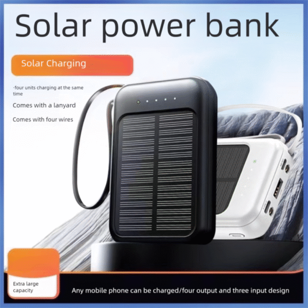 Fast Charging High-Capacity 20000mAh Solar Power Bank
