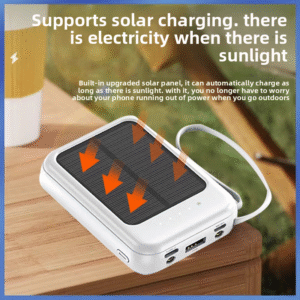 Fast Charging High-Capacity 20000mAh Solar Power Bank